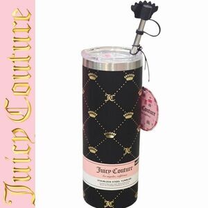 Juicy Couture Home JC Crown Logo 24oz Stainless Steel Tumbler
